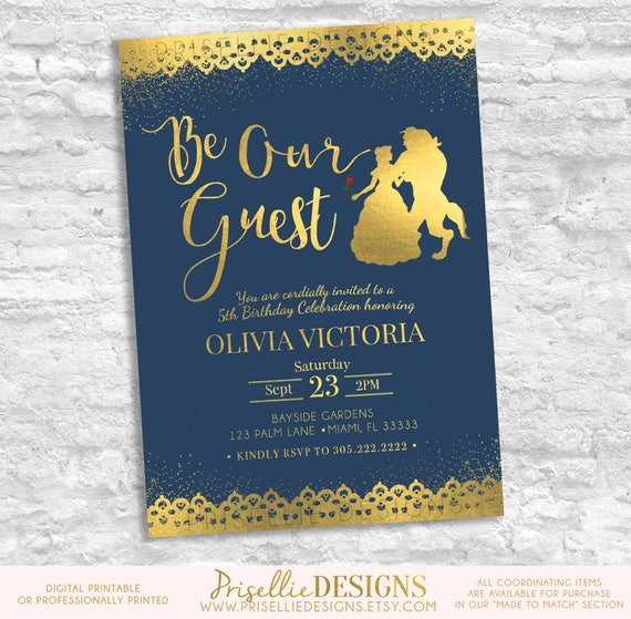 Be Our Guest Invitations 5
