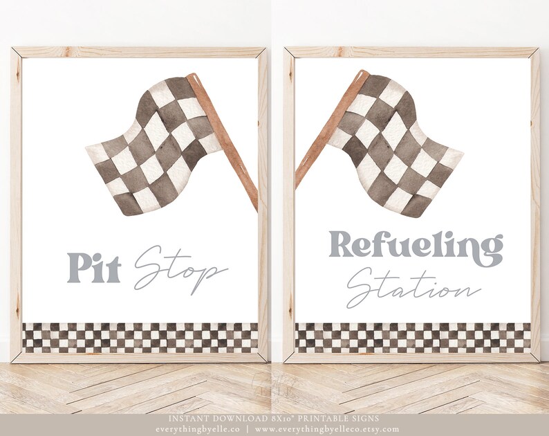 Race Car Printable Signs Pit Stop Sign Refueling Station - Etsy Finland