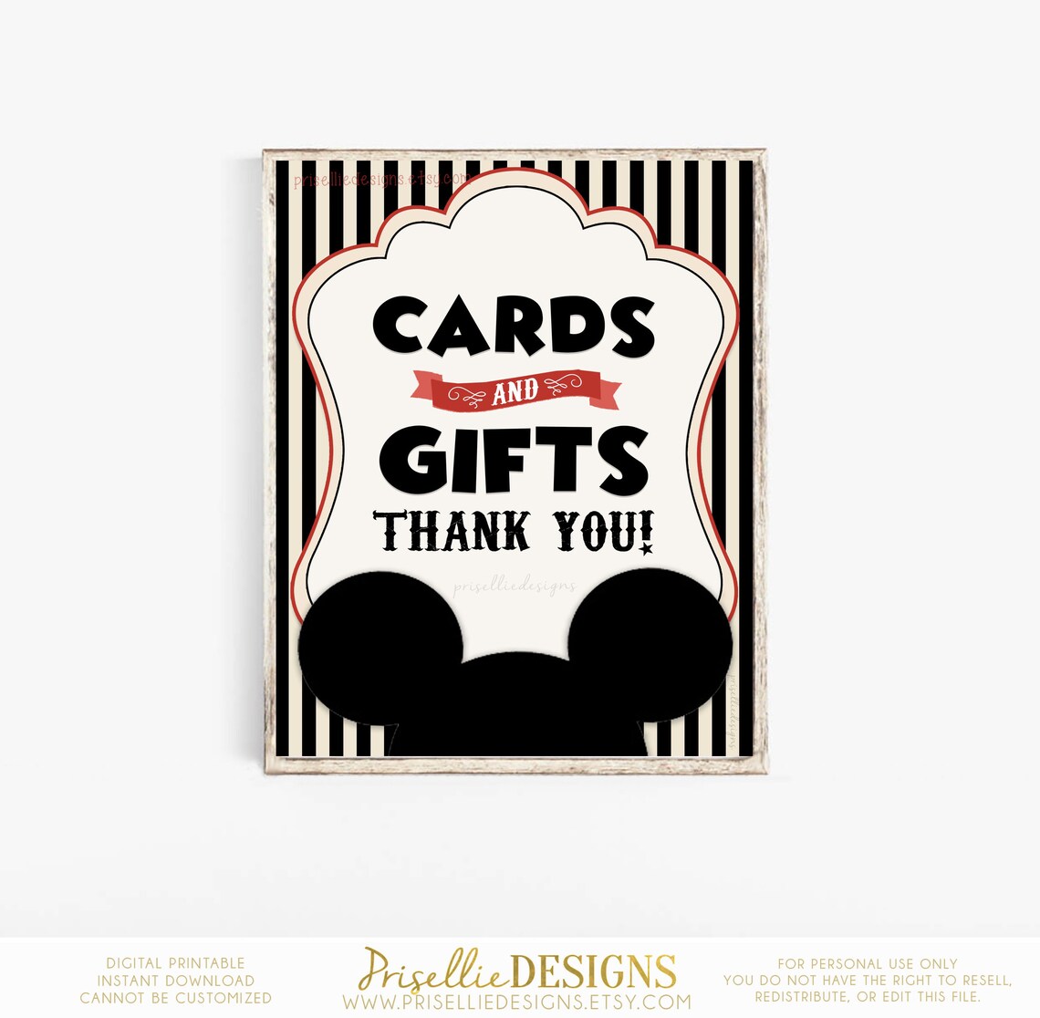 Mickey Mouse Printable Sign Instant Download Cards and Gifts Etsy