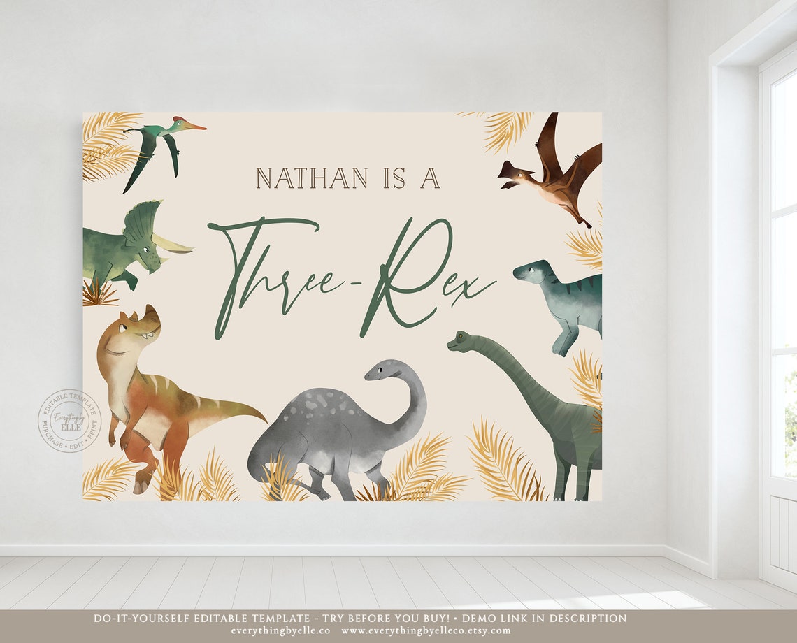 Dinosaur Dig Site Printable Sign Instant Download Boho - Etsy