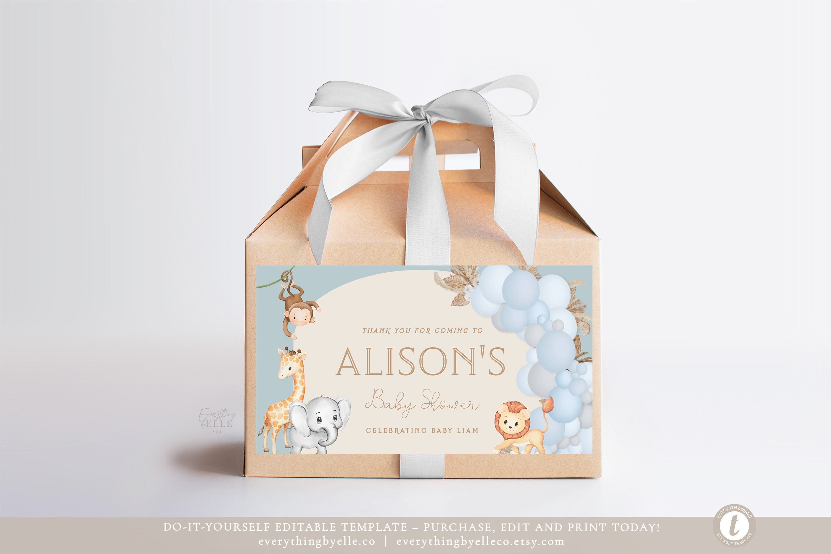 Blue Baby Shower Box Etsy Singapore