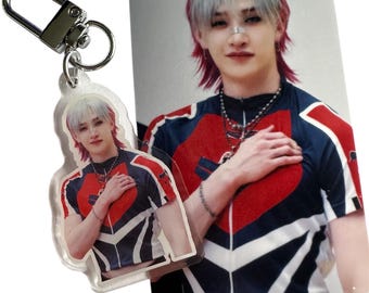 GUESS Stray Kids ヒョンジン キーホルダーセット Stray Kids ヒョンジン × GUESS バッグチャーム - Etsy 日本