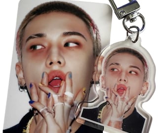 HYUNJIN Stray Kids KARMA kpop Skz Acrylic Keychain Bias Gift Accessory Accessories Stay Deco Boyfriend jiniret