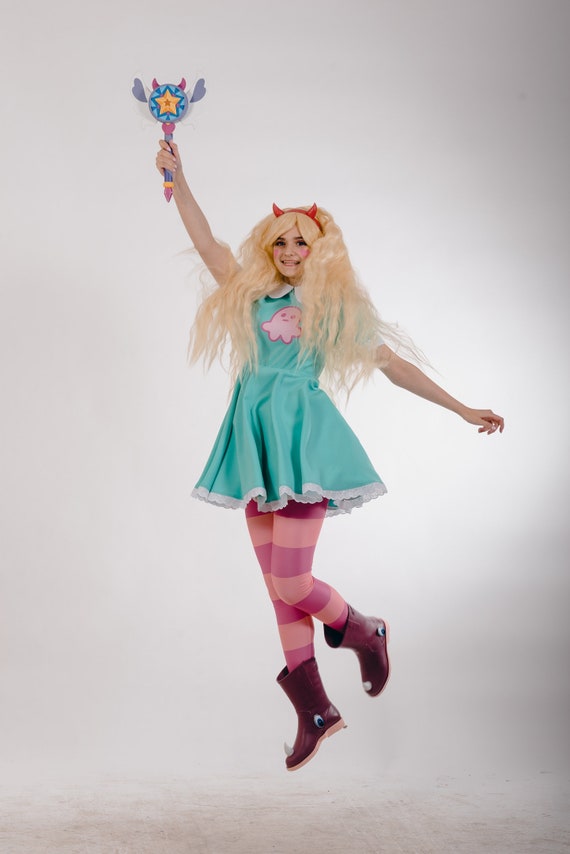 Stern Schmetterling Grun Haupt Kleid Star Vs Die Krafte Des Etsy