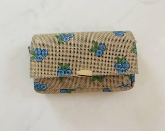 Mini Blueberry Needlepoint Bag