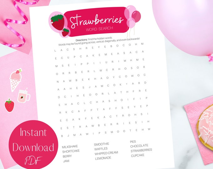 Strawberry Word Search