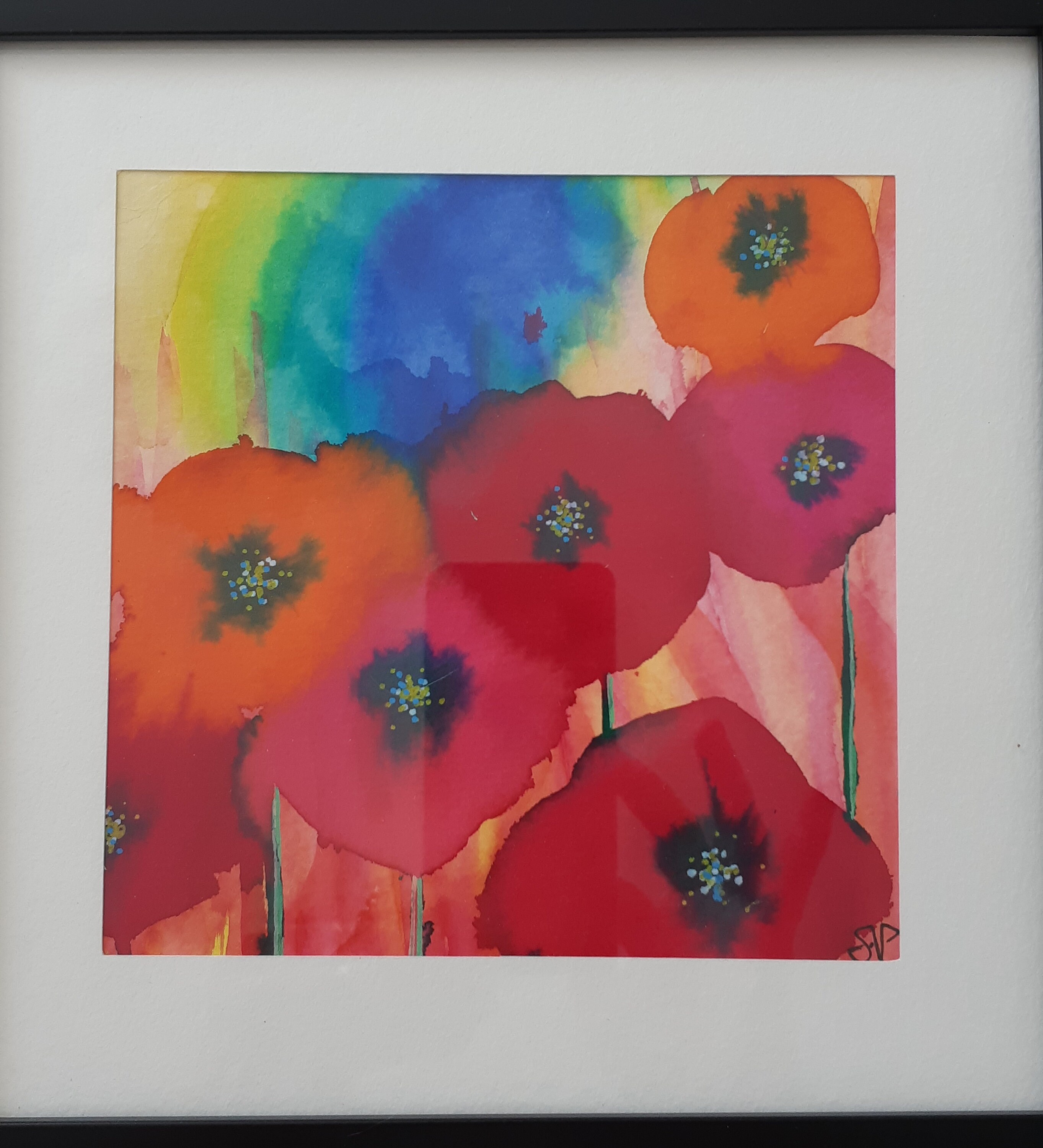 Coquelicots Aquarelle et Encre