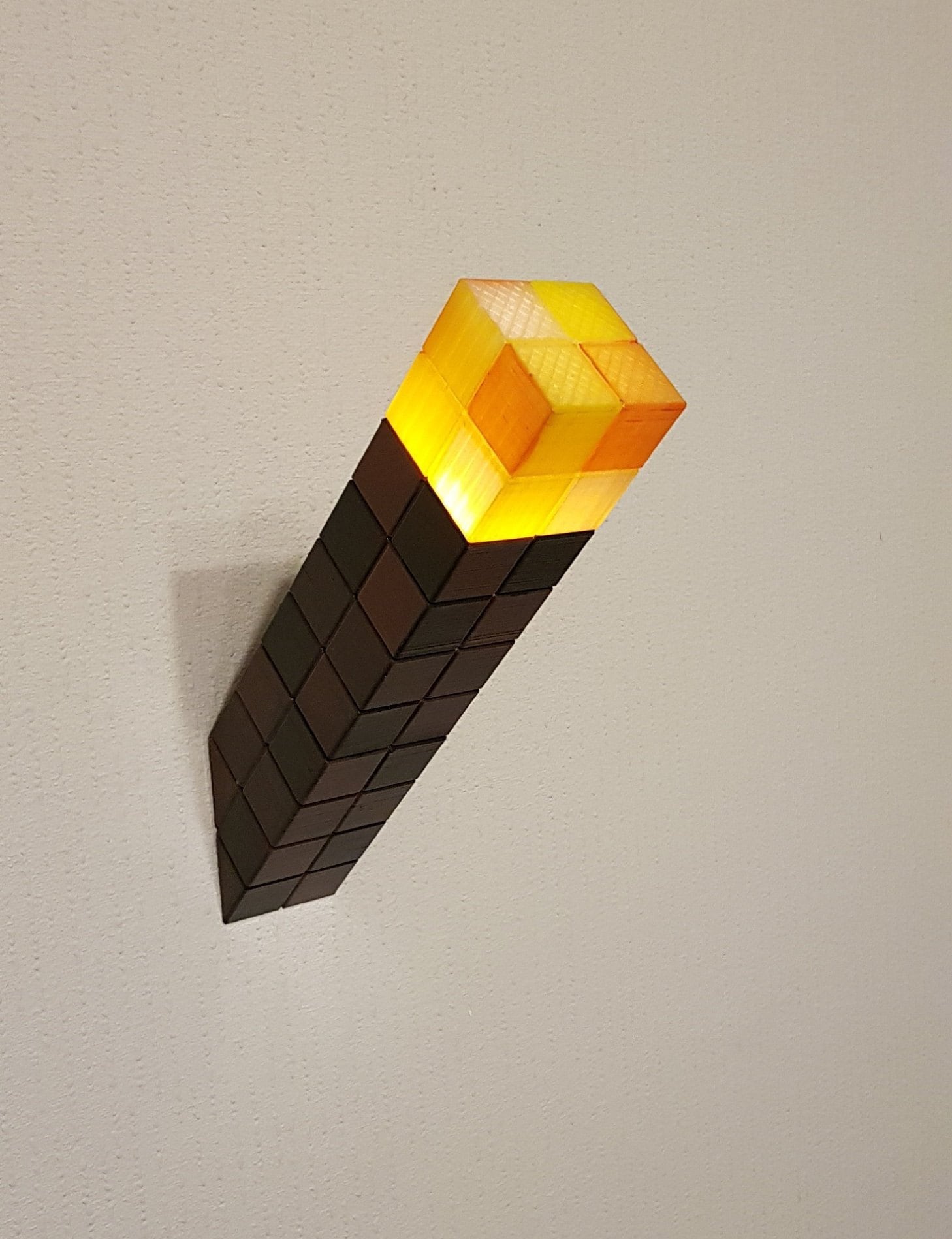 Minecraft Torch Nightlight Lamp Minecraft birthday Etsy