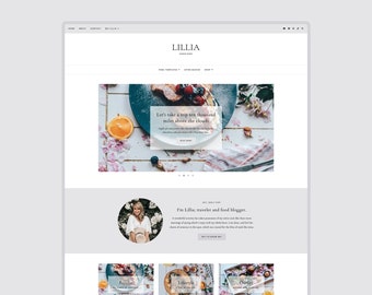 NEW! Lillia WordPress Theme ~ Fully Responsive ~ Soft & Lovely