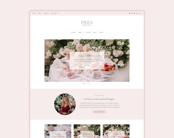 CLEARANCE! Drea • Blogger/Blogspot Theme ~ Fully Responsive ~ Soft and Lovely