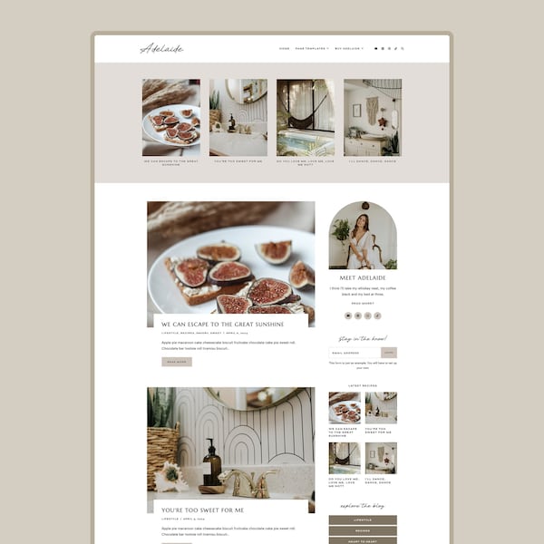 NEW! Adelaide WordPress Theme ~ Fully Responsive ~ Simple & Bold