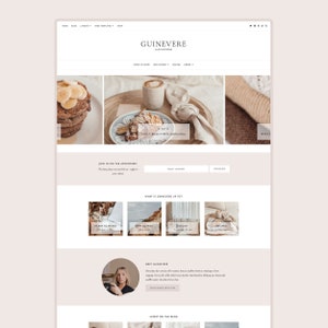 Thème WordPress Guenièvre ~ Entièrement responsive ~ Minimal et féminin