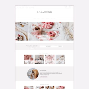 CLEARANCE! Rosamund • Blogger/Blogspot Theme ~ Fully Responsive ~ Minimal & Feminine