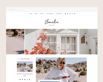 CLEARANCE! Clementine • Blogger Theme - Responsive Blog Theme for Blogger/Blogspot
