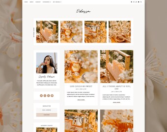 CLEARANCE · Odessa Blogger Theme | Minimalist Grid Blogger Template