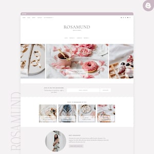 Rosamund Blogger Theme | Feminine Blogger Vorlage | Lifestyle Blogger Theme