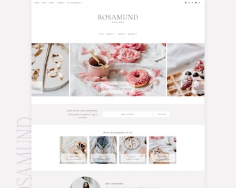 Thème Blogger Rosamund | Modèle de blogueuse féminine | Thème de blogueur lifestyle