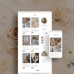 Tema Bonnie per blogger / Template minimalista e neutro per Blogspot