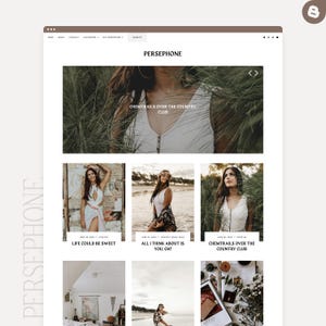 Persephone Blogger Theme | Modernes Grid Blogger Template