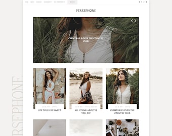 Thème du blogueur Perséphone | Modèle de blogue de grille moderne