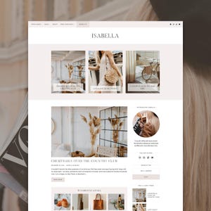 Neutral WordPress Blog Theme | Isabella | Feminine WordPress Template | Kadence Child Theme