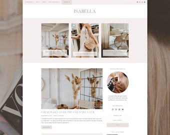 Neutral WordPress Blog Theme | Isabella | Feminine WordPress Template | Kadence Child Theme