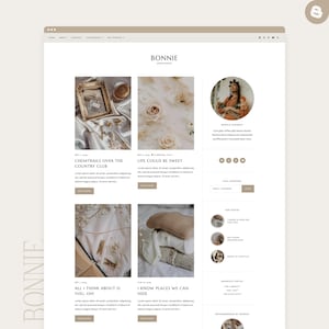 Tema Bonnie Blogger / Plantilla minimalista para Blogger