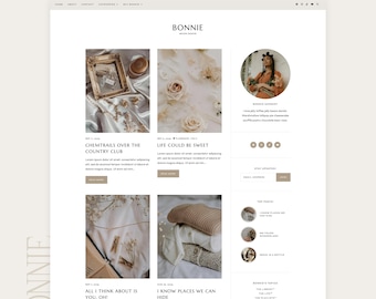 Thème Blogger Bonnie | Modèle de blogueur minimaliste