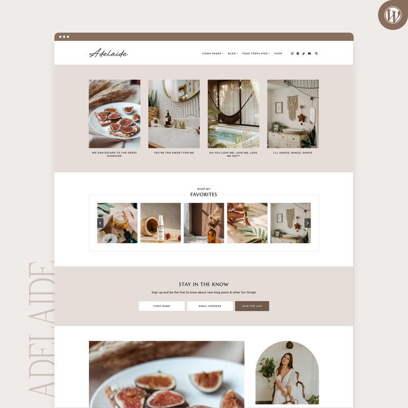 Adelaide WordPress Theme | Kadence Child Theme | For Personal, Lifestyle and Beauty Bloggers | Fully Responsive Design