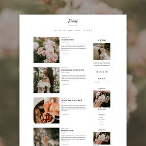 Delilah Blogger Theme | Minimalist Blogger Template