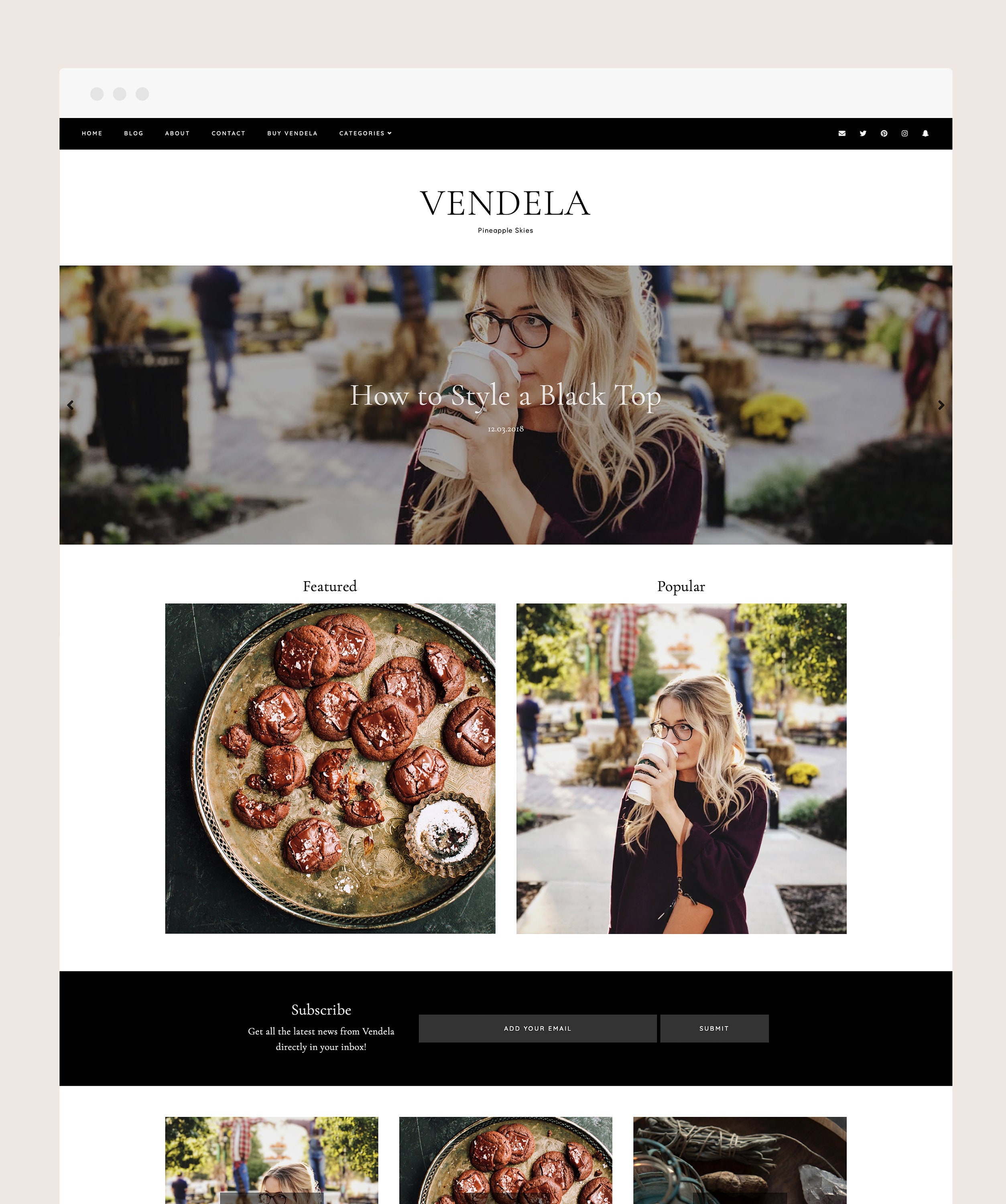 Only 1 left! Vendela • Blogger Theme - Responsive Blog Theme for Blog…