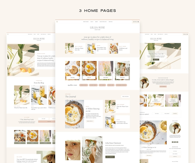 Create a beautiful, SEO-friendly blog with Lillia, a premade WordPress theme designed for lifestyle, wellness and recipe-focused content creators. The soft, airy aesthetic and warm color palette are perfect for showcasing your content in a clean, engaging way. Easily customize colors, fonts, and layouts to match your brand and launch your dream website in no time. Lillia is built on the Kadence framework, which makes it fast loading, SEO-optimized and super easy to customize!