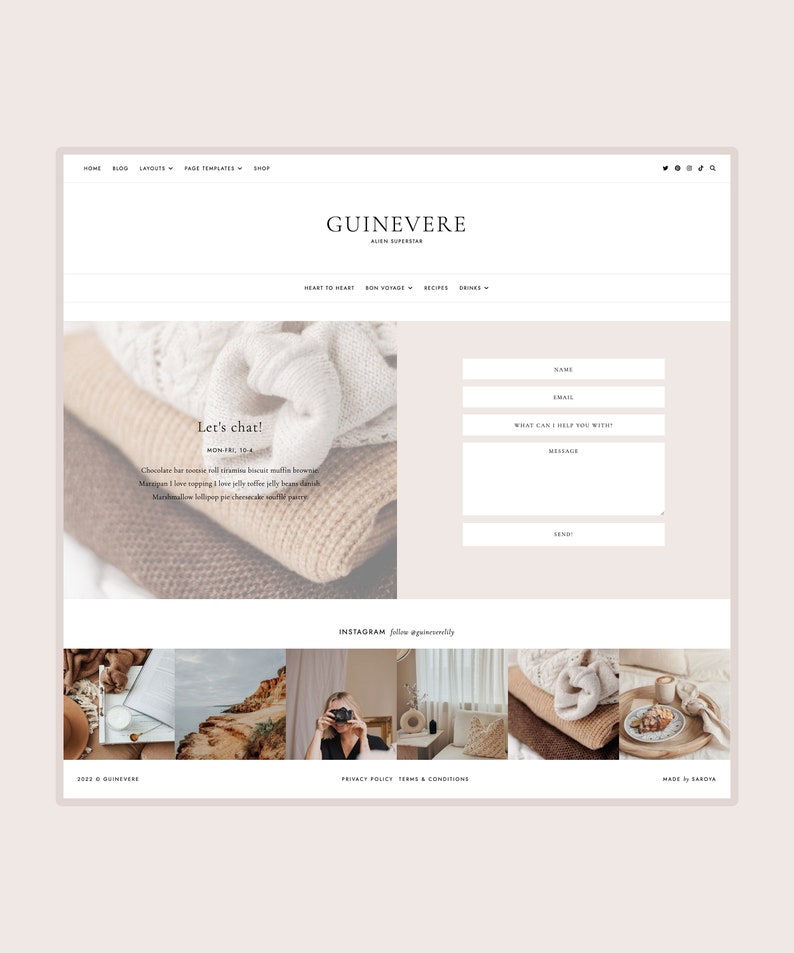 Guinevere WordPress Theme Fully Responsive Minimal & Feminine image 4