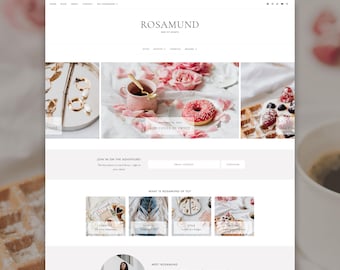 Rosamund Blogger Theme | Feminine Lifestyle Blogger Template