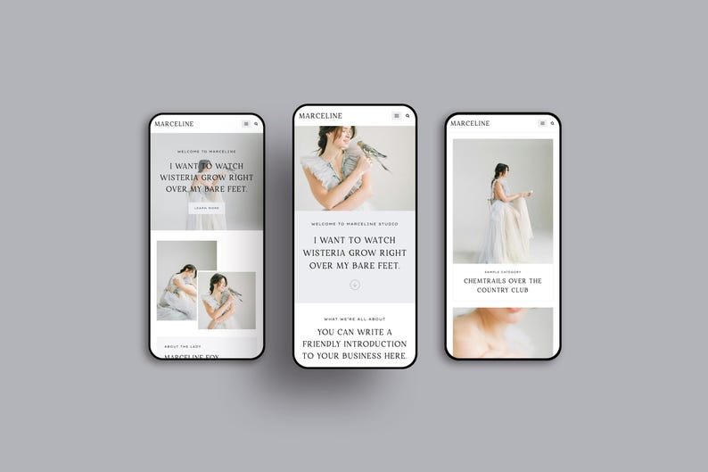 Marceline WordPress Theme, Kadence Child Theme, WordPress Template, Feminine WordPress Theme, WordPress Blog Theme