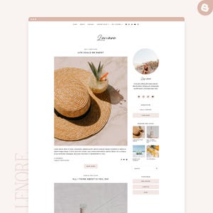 Lenore Blogger Theme | Minimalist Blogger Template | Pink Blogger Theme