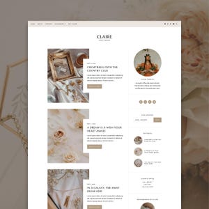 Claire Blogger Theme | Neutral Blogger Template