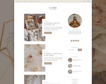 Claire Blogger Theme | Neutral Blogger Template