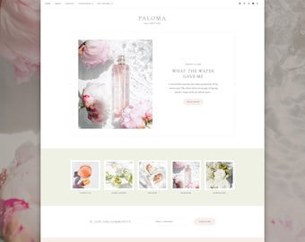 Paloma Blogger Theme | Feminine Lifestyle Blogger Template