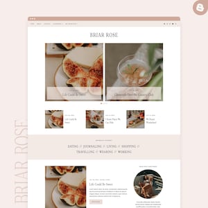 Briar Rose Blogger Theme | Feminine Blogger Template | Pink Blogger Theme