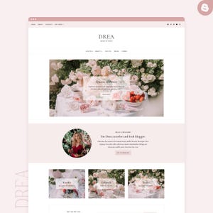 Drea Bloggerテーマ | フェミニンなBloggerテンプレート | ピンクのBloggerテーマ