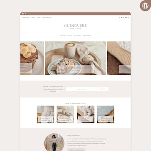 Tema de WordPress femenino / Plantilla web neutra / Guinevere / Kadence