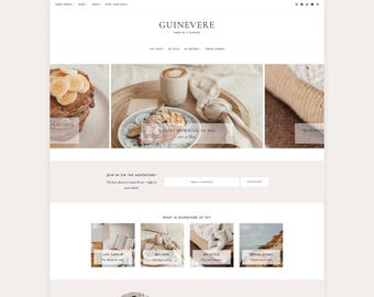 Feminines WordPress Theme | Neutral Website Vorlage | Guinevere | Kadenz