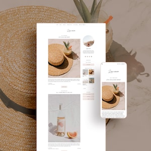 Lenore Blogger Theme | Minimalist Pink Blogger Template