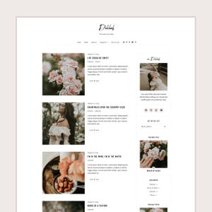 Delilah | Blogger Theme for Lifestyle and Personal Bloggers | Minimal and Pretty Blogger/Blogspot Template