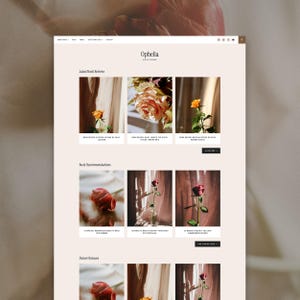 Meet Ophelia - a simple, ready-to-use WordPress theme designed with book bloggers and reviewers in mind, but perfect for content creators in any niche. Featuring a home page with three blog layout options (list, grid, and regular), three custom book review page templates, four matching review index pages to sort your reviews by author, title, genre and rating, and a "currently reading" sidebar block, Ophelia gives your blog every tool it needs to look polished and beautiful right out of the box.