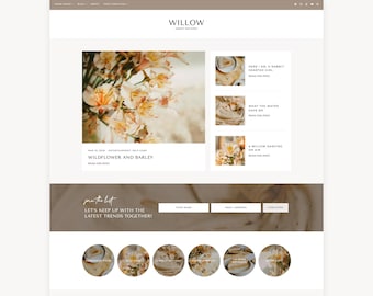 NOUVEAU ! Thème de blog WordPress féminin | Modèle de site Web | Saule | Kadence