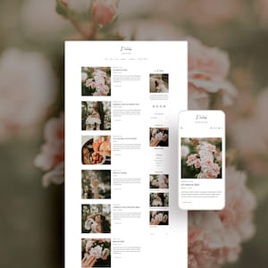 Tema de blogger Delilah / Plantilla minimalista de blogger