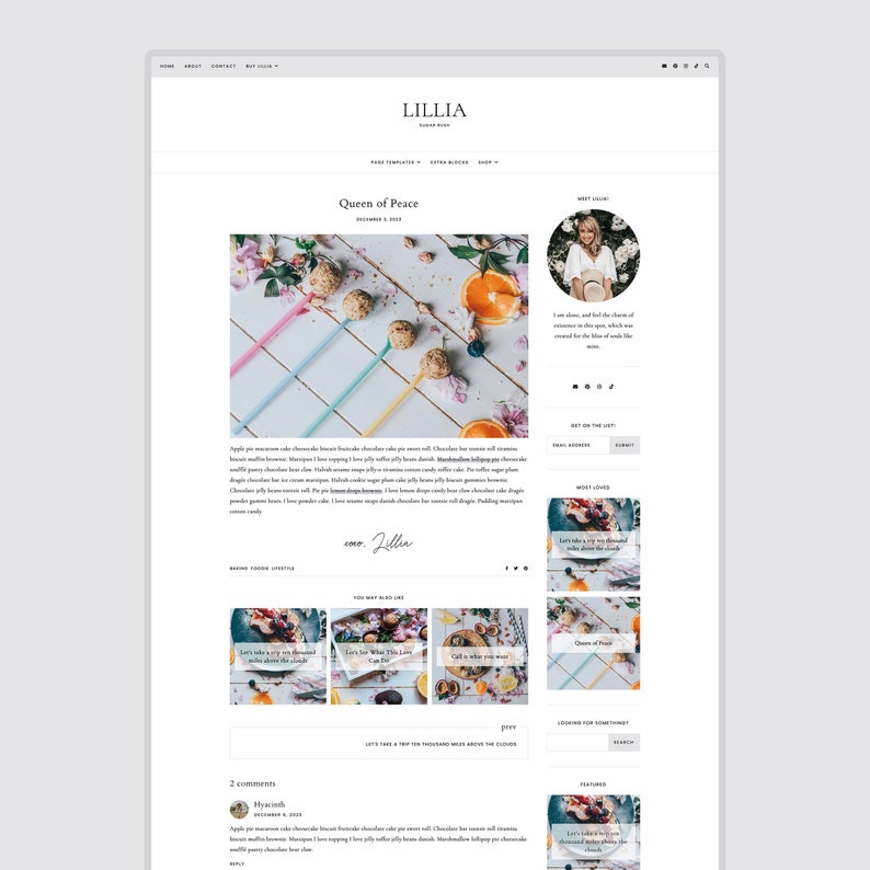 NEW Lillia WordPress Theme Fully Responsive Soft & Lovely image 3