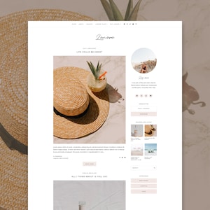 Lenore Blogger Theme | Minimalist Pink Blogger Template